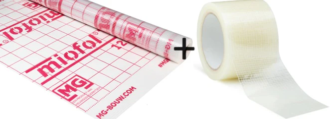 Set Miofol® 125 S l 1.50mx25m (binnenzijde - dampremmer) + VAST-R Folie Tape basic | 75mm x 25mtr